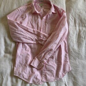 J.Crew Classic Seersucker Shirt Size M
